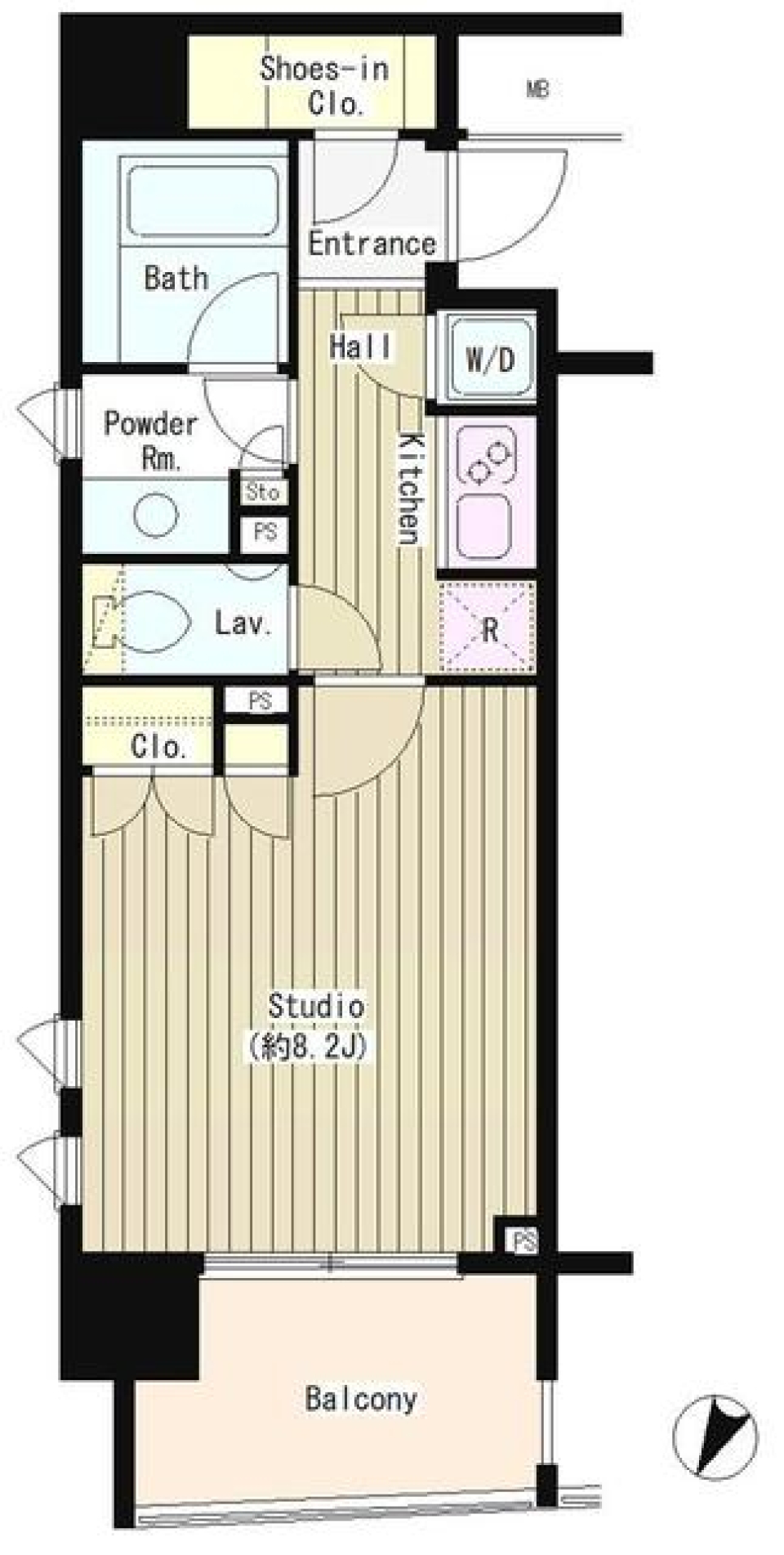 コクヨーレ日本橋　912号室の間取り図