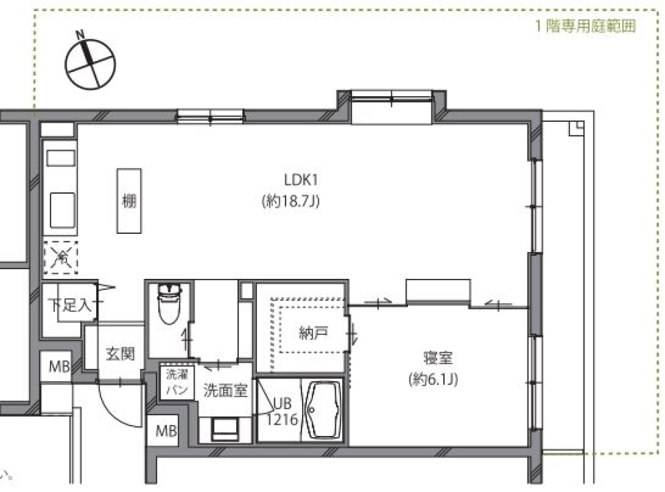 CULUM浜田山　105号室の間取り図