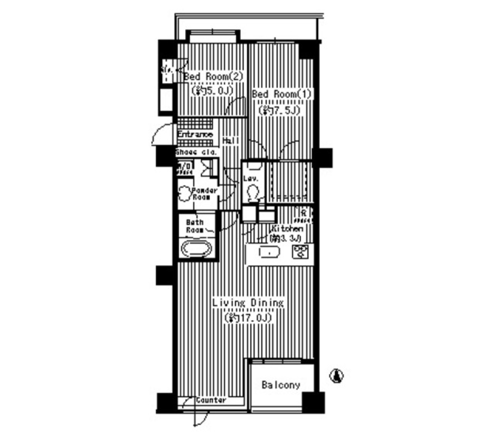 パークサイド・ウイングス　804号室の間取り図