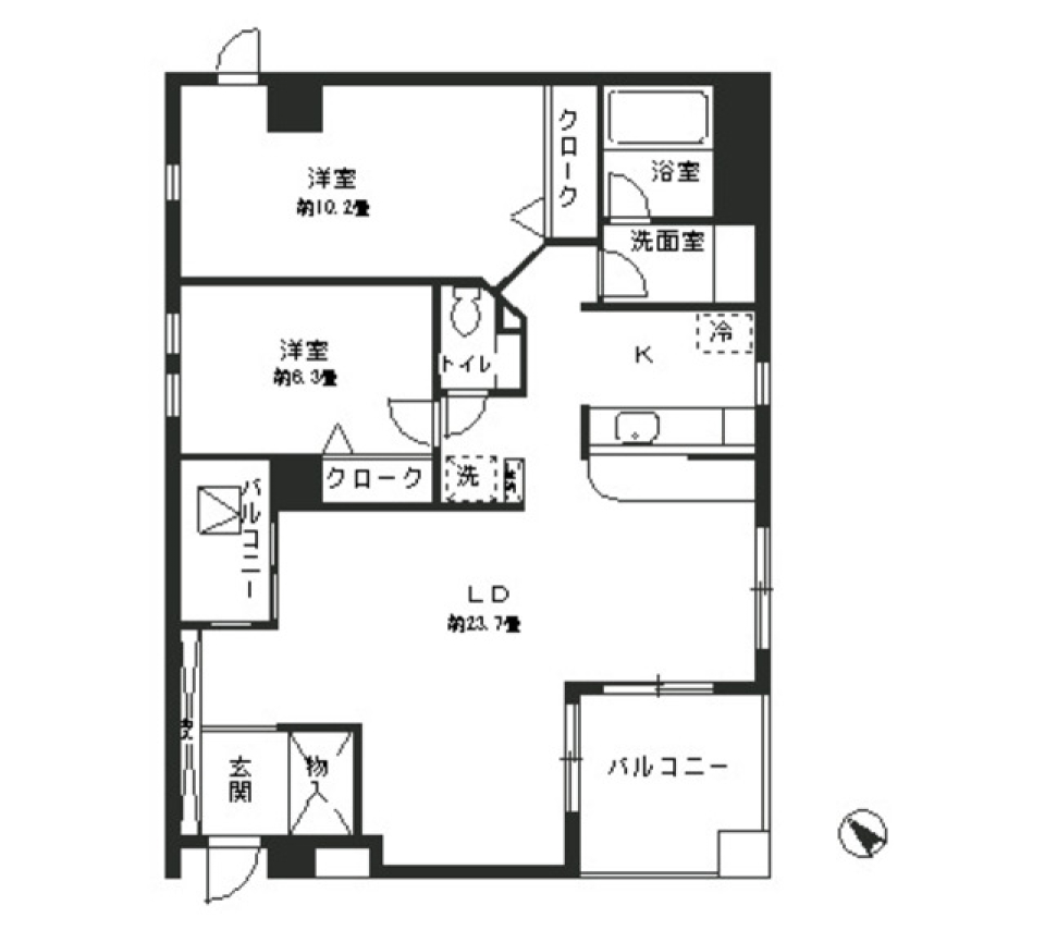 ＴＨＥ・ＮＡＡＫ　203号室の間取り図