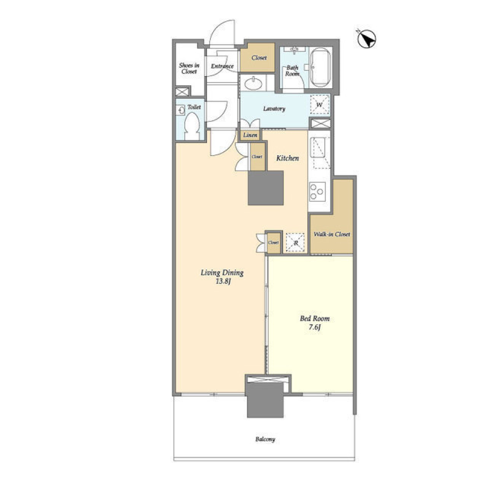フロンティア新宿タワー　2213号室の間取り図