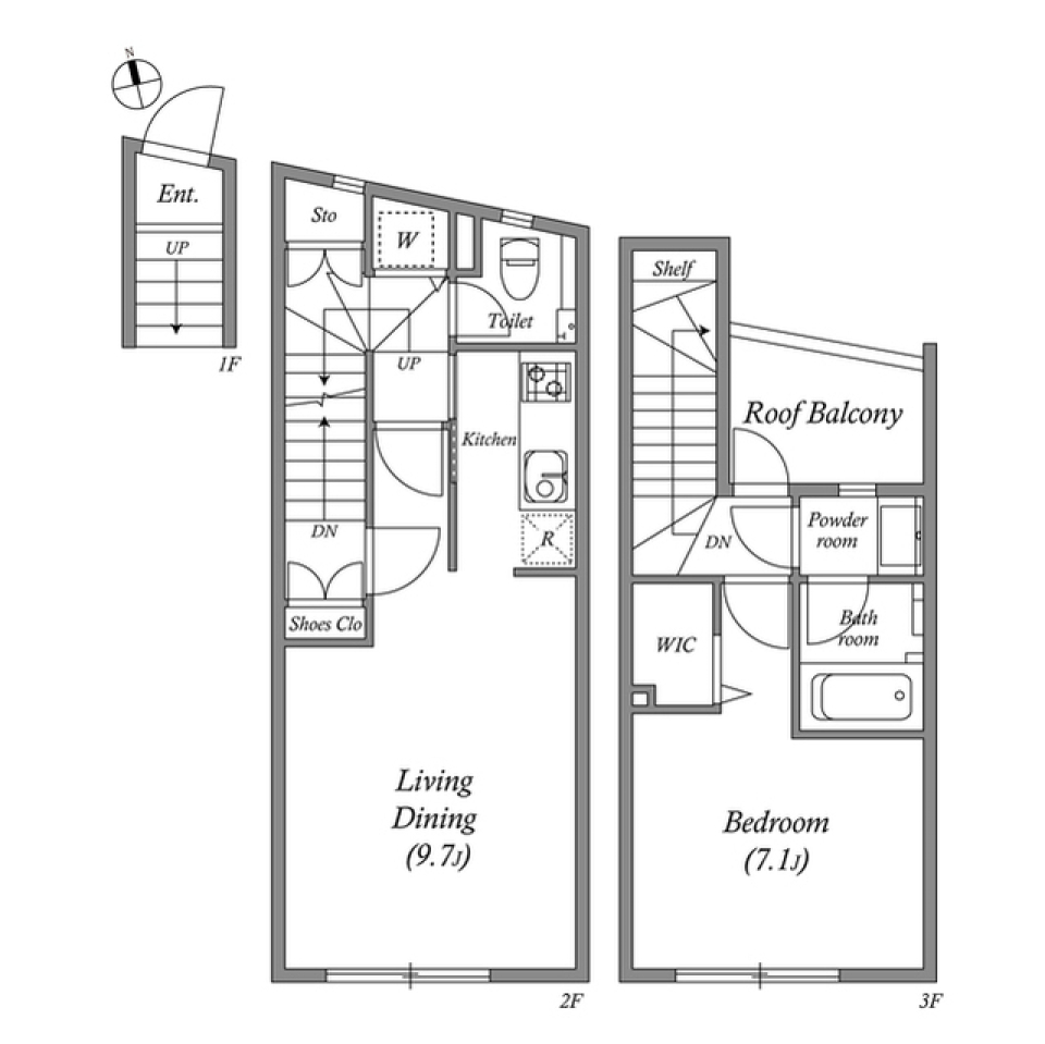 ＴＳＵＲＵＫＩレジデンス恵比寿　206号室［ペット可］の間取り図