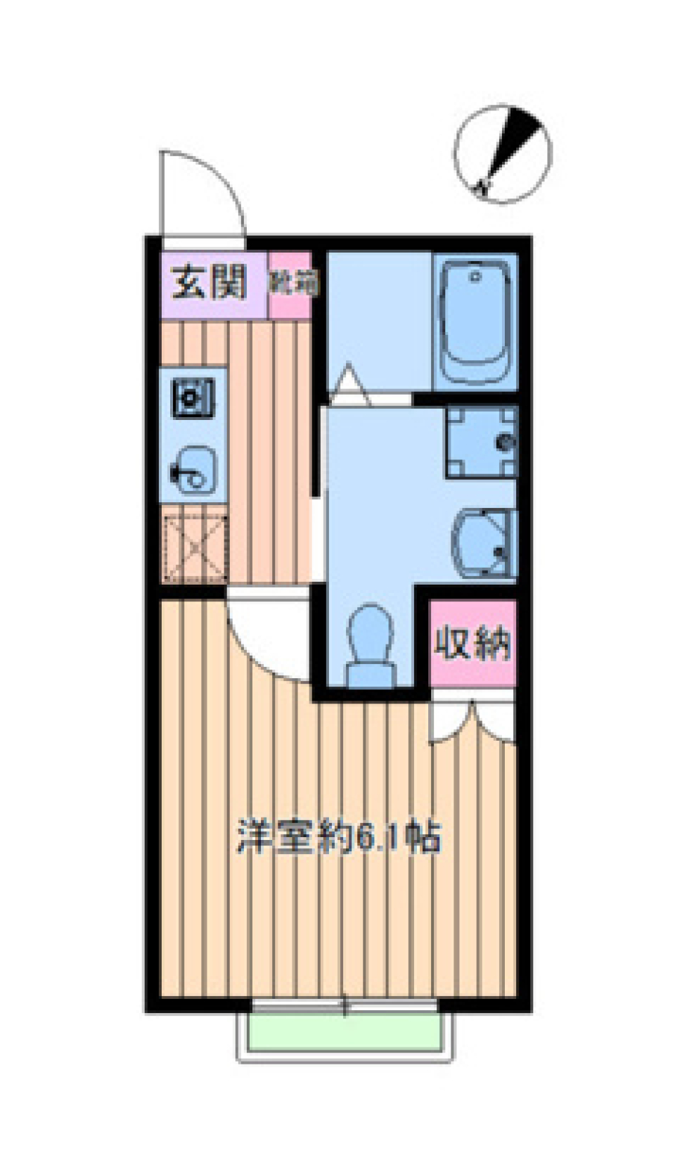 カーサ・ウエスト　102号室の間取り図
