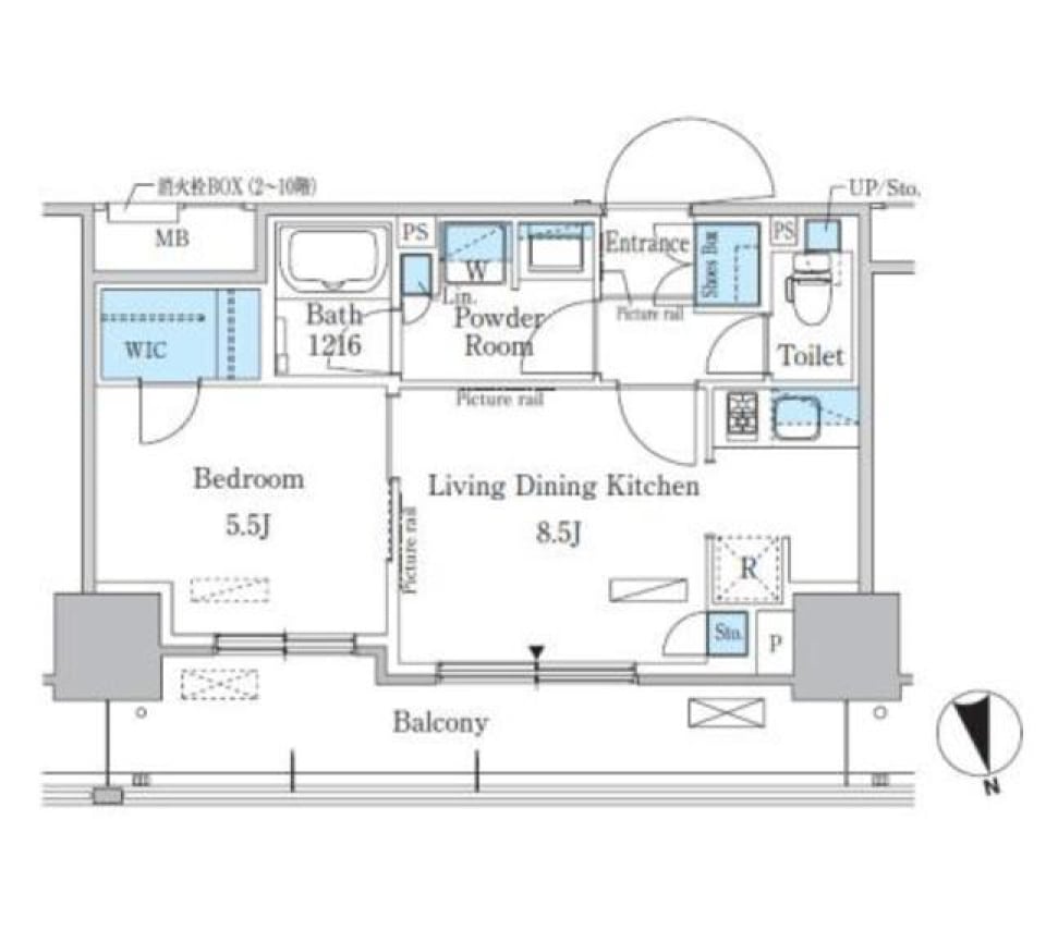 パークアクシス東陽町・親水公園　1102号室［ペット可］の間取り図