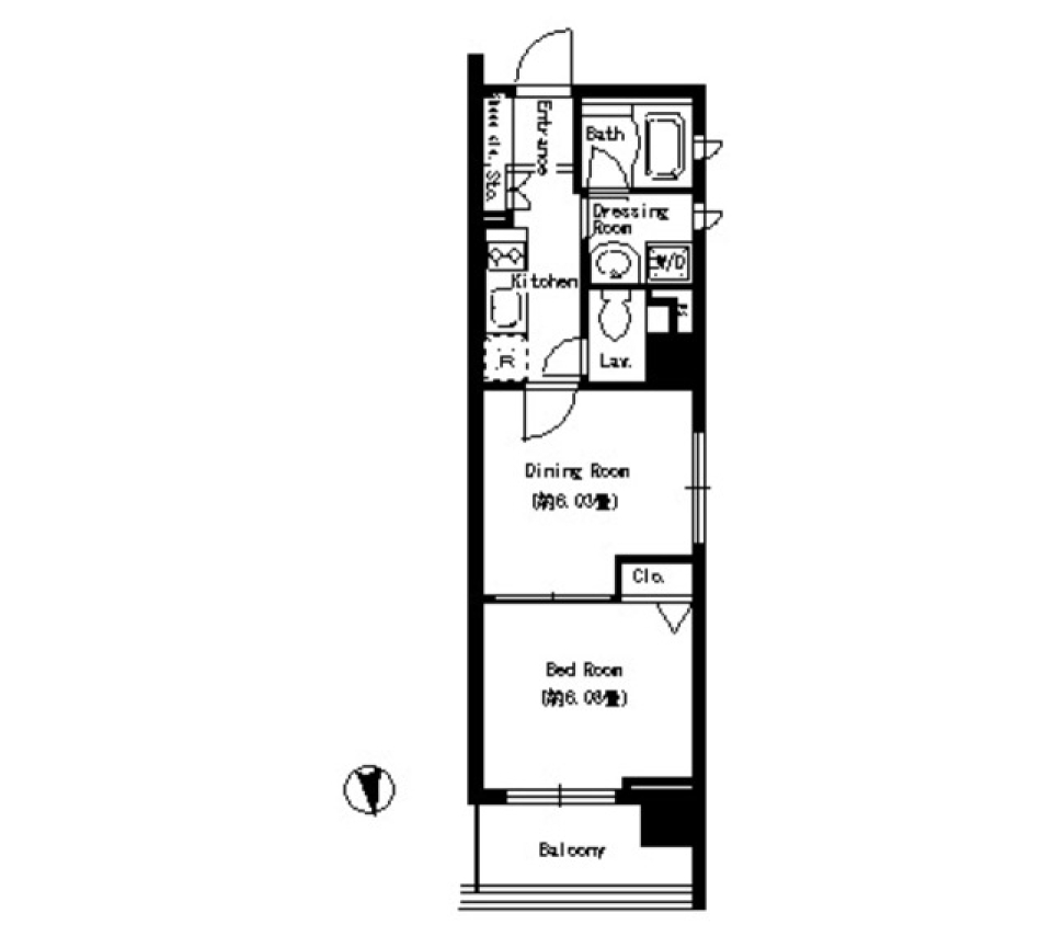 パークキューブ上野　307号室の間取り図