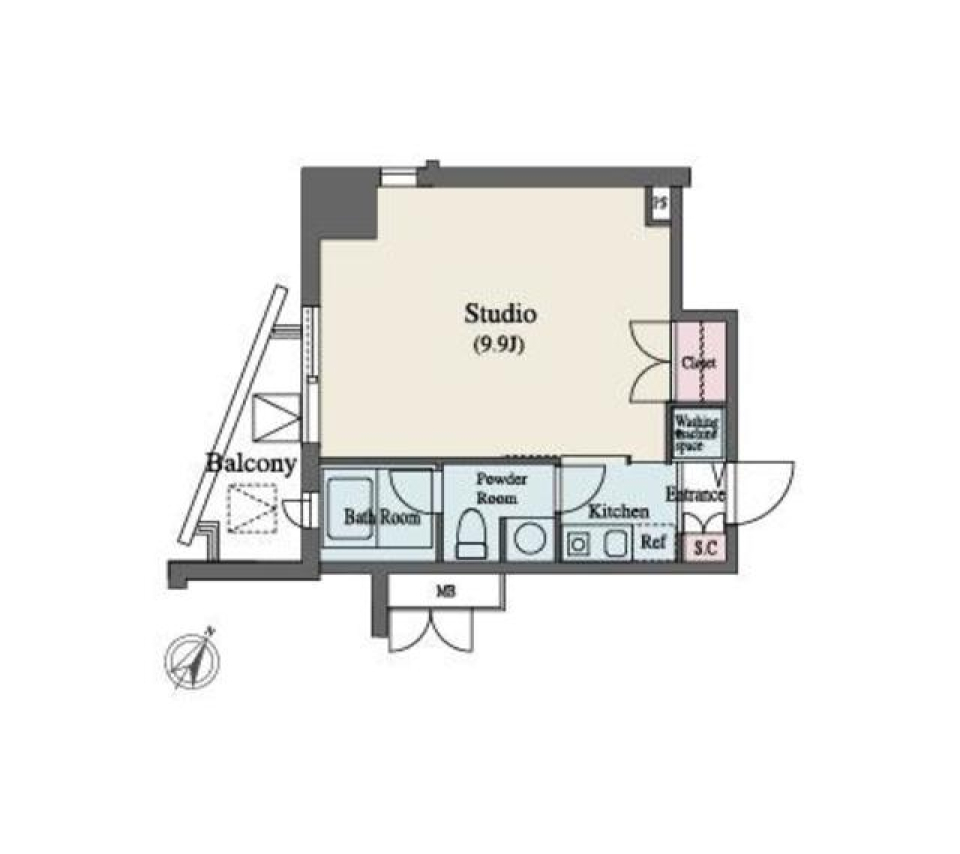ＭＦＰＲ代々木タワー　301号室の間取り図