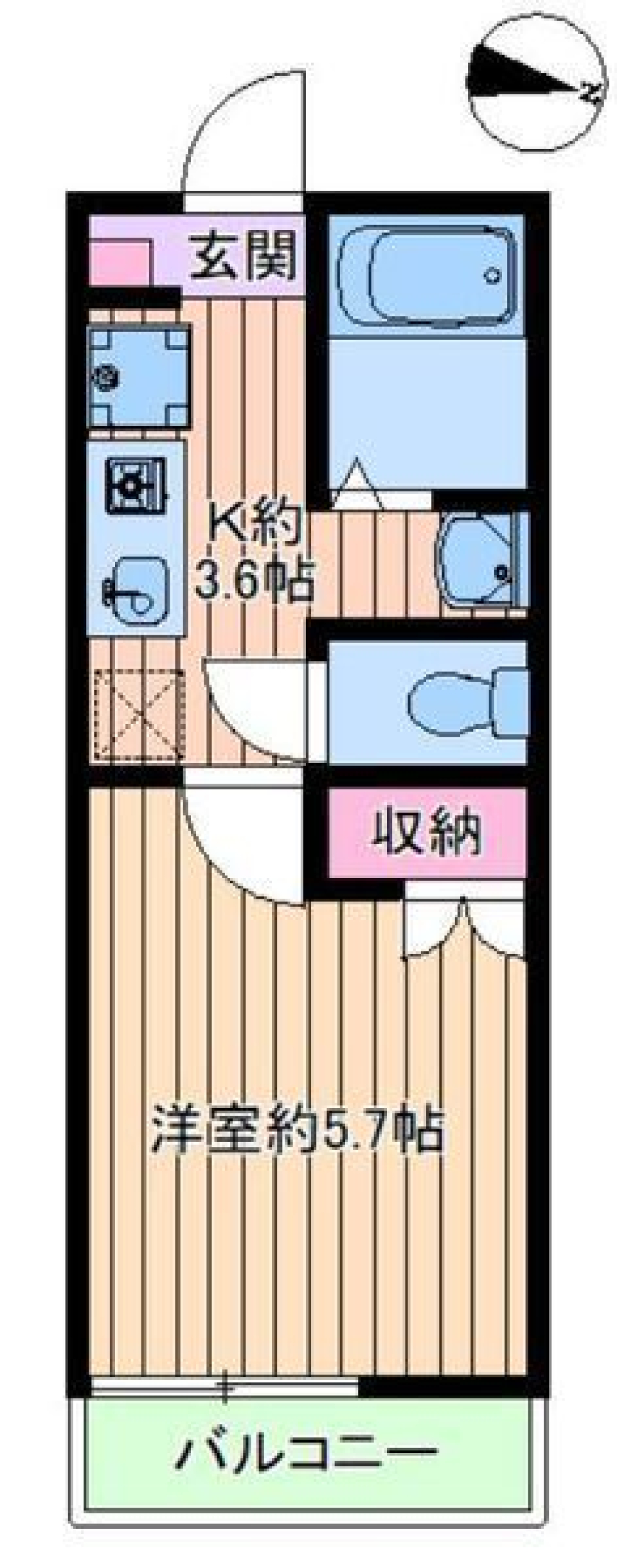 オーデクレール　301号室の間取り図
