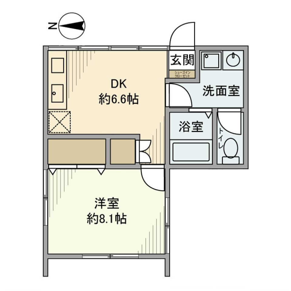南台戸建の間取り図