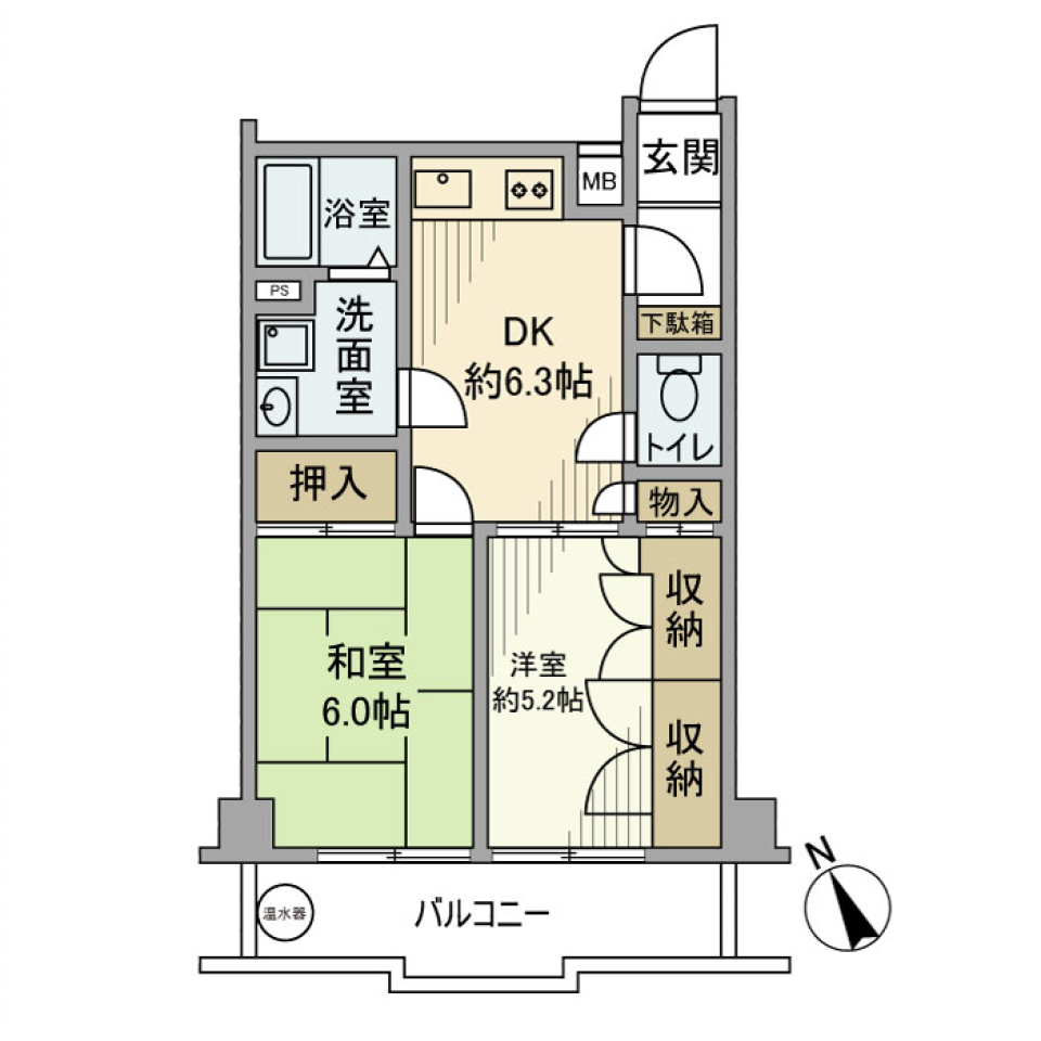 プロスペアー多摩中央公園　304号室の間取り図