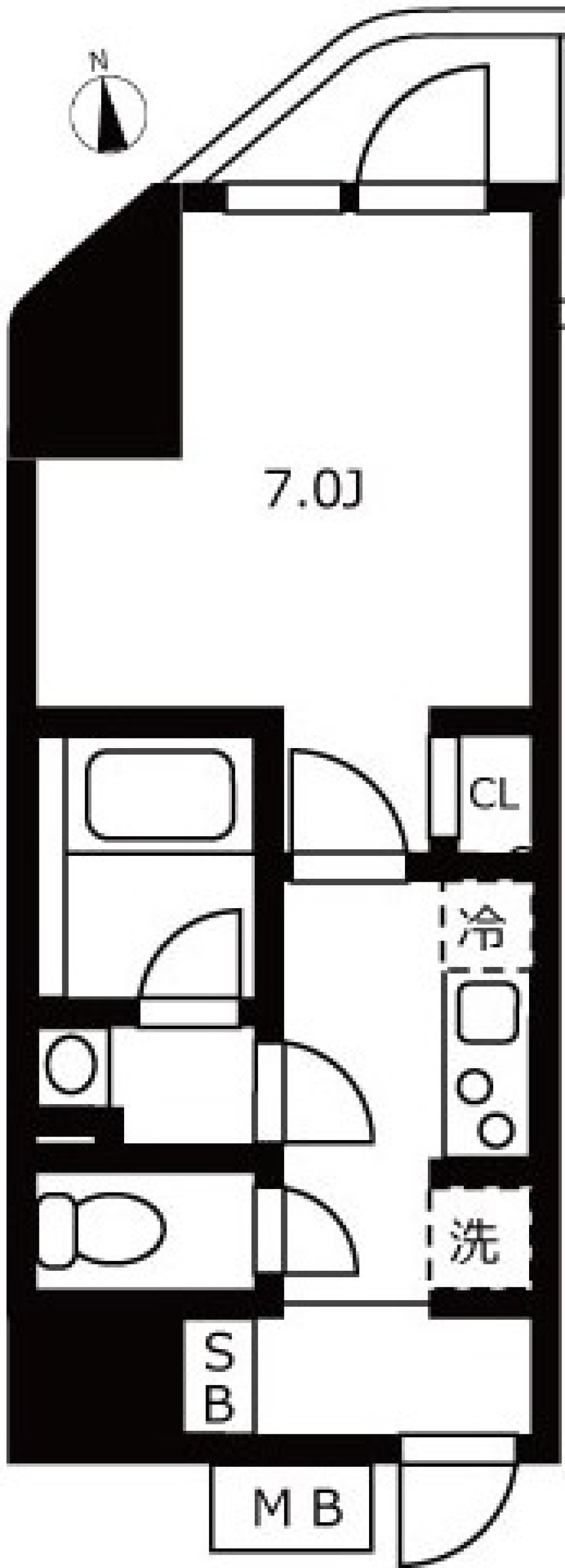 ハーモニーレジデンス浜松町　1201号室［ペット可］の間取り図