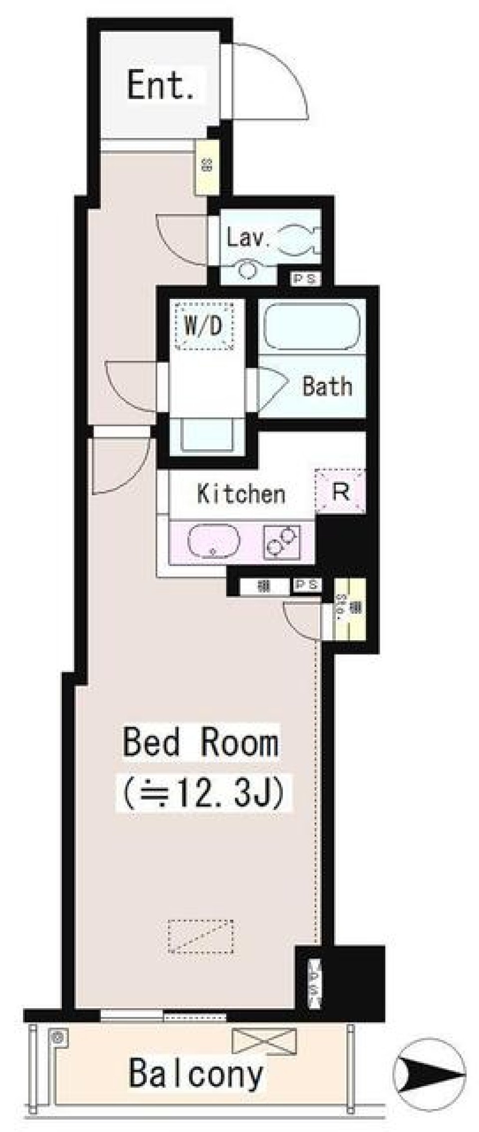 恵比寿ガーデンテラス弐番館　1008号室の間取り図