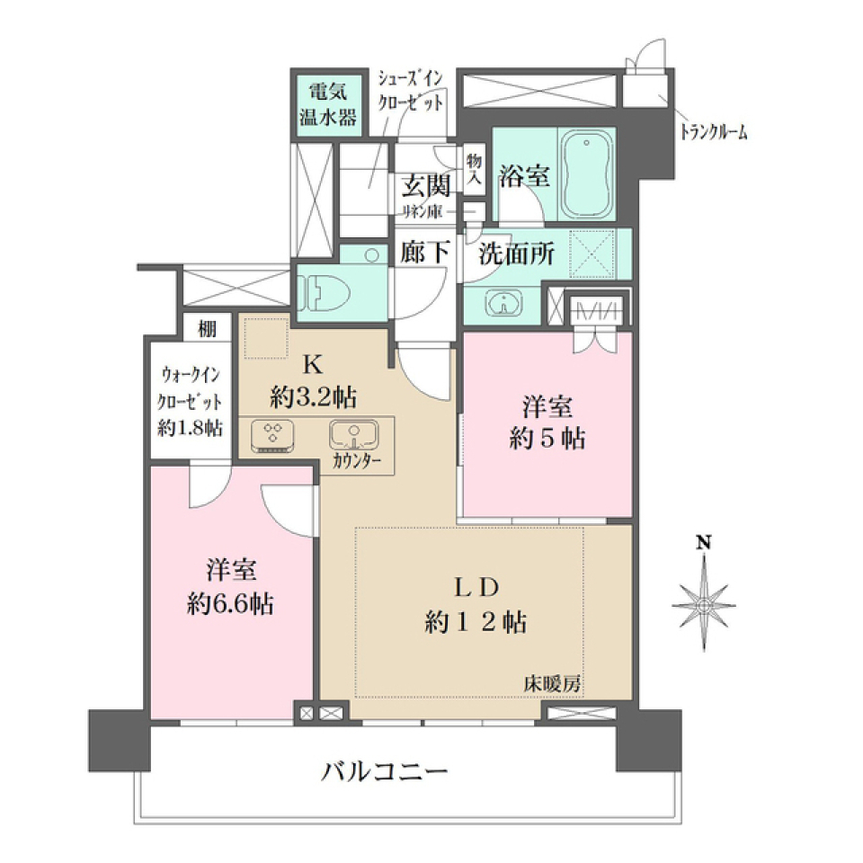 ザ・パークハウス晴海タワーズ　クロノレジデンス　1707号室の間取り図