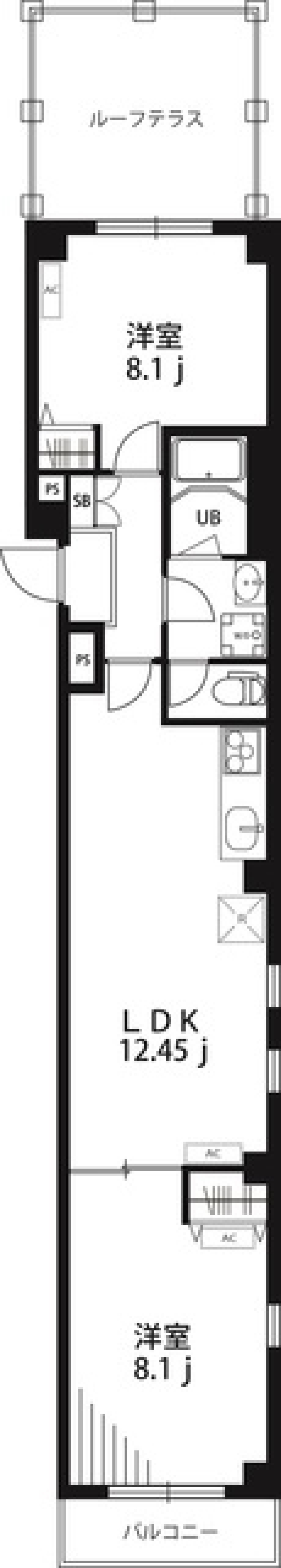 リブリ・自由が丘Ⅱ　401号室の間取り図