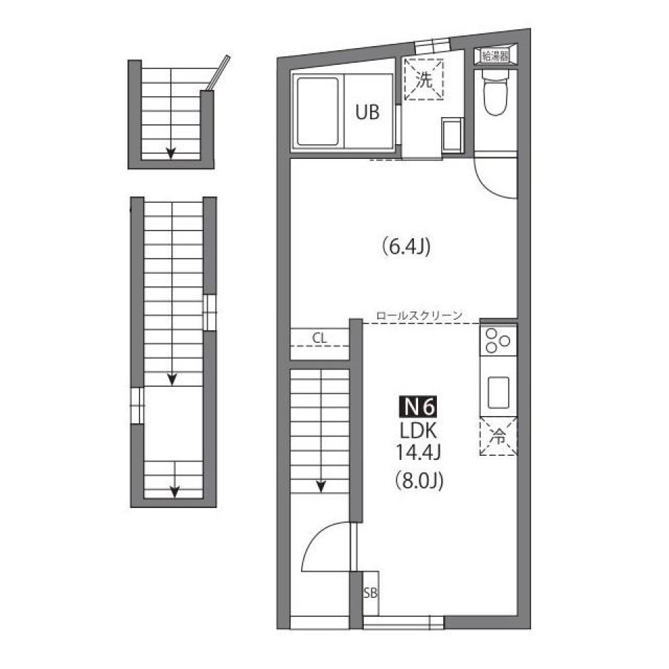 Kagurazaka Terrace　N6号室の間取り図
