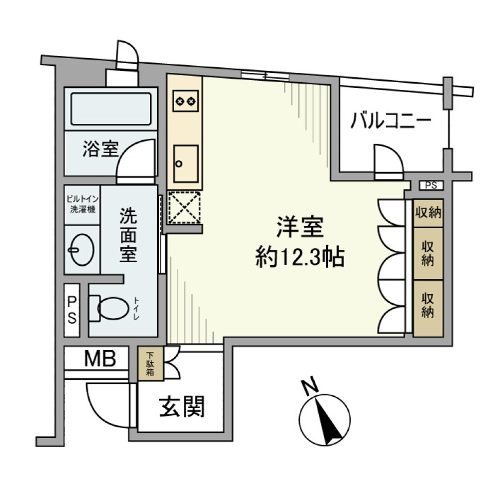 プラウドジェム市ヶ谷　311号室の間取り図