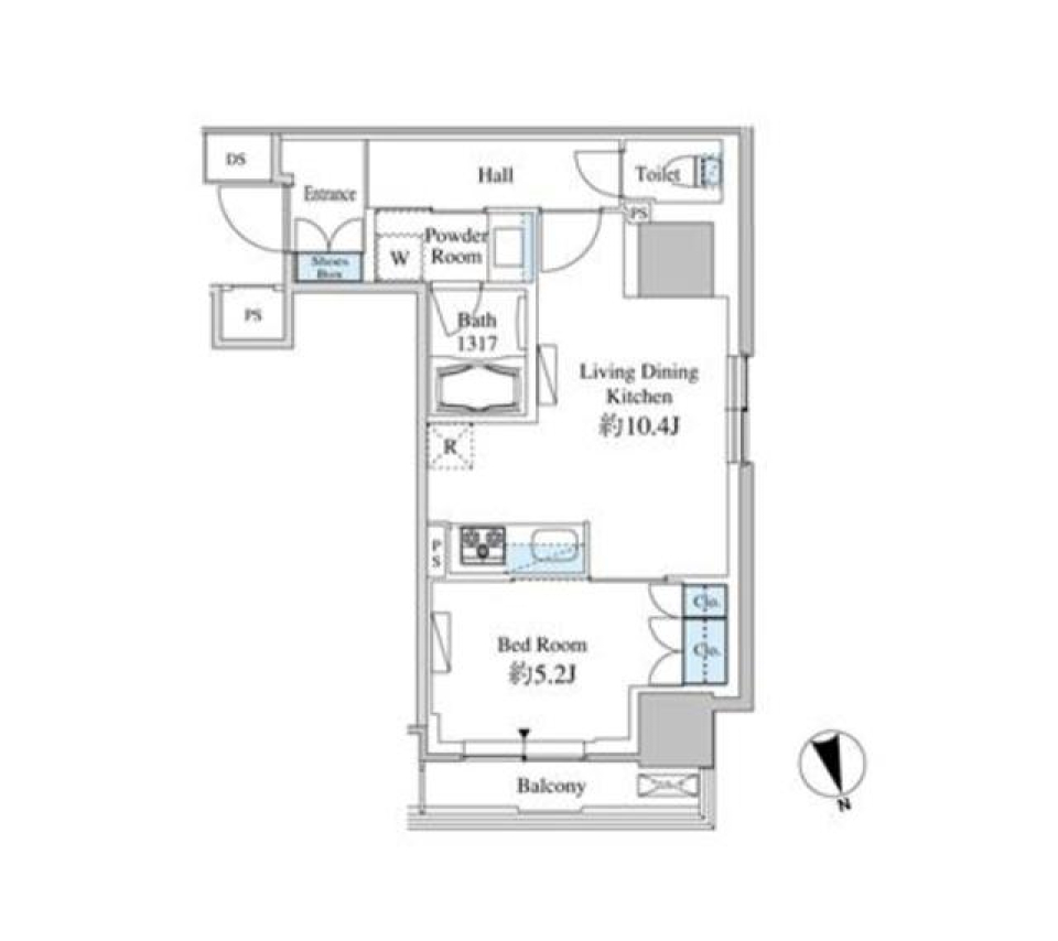 ベルファース芝浦タワー　1004号室の間取り図