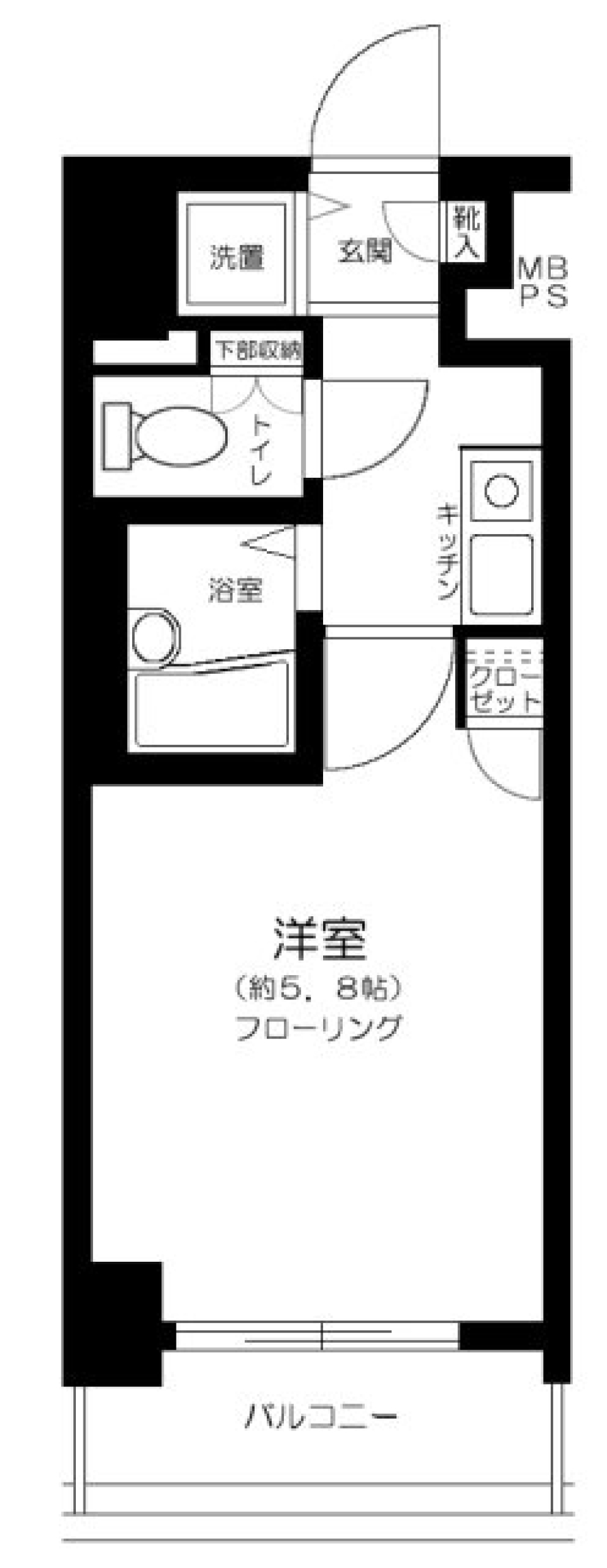 ロイヤルアメニティー池尻大橋　1005号室の間取り図