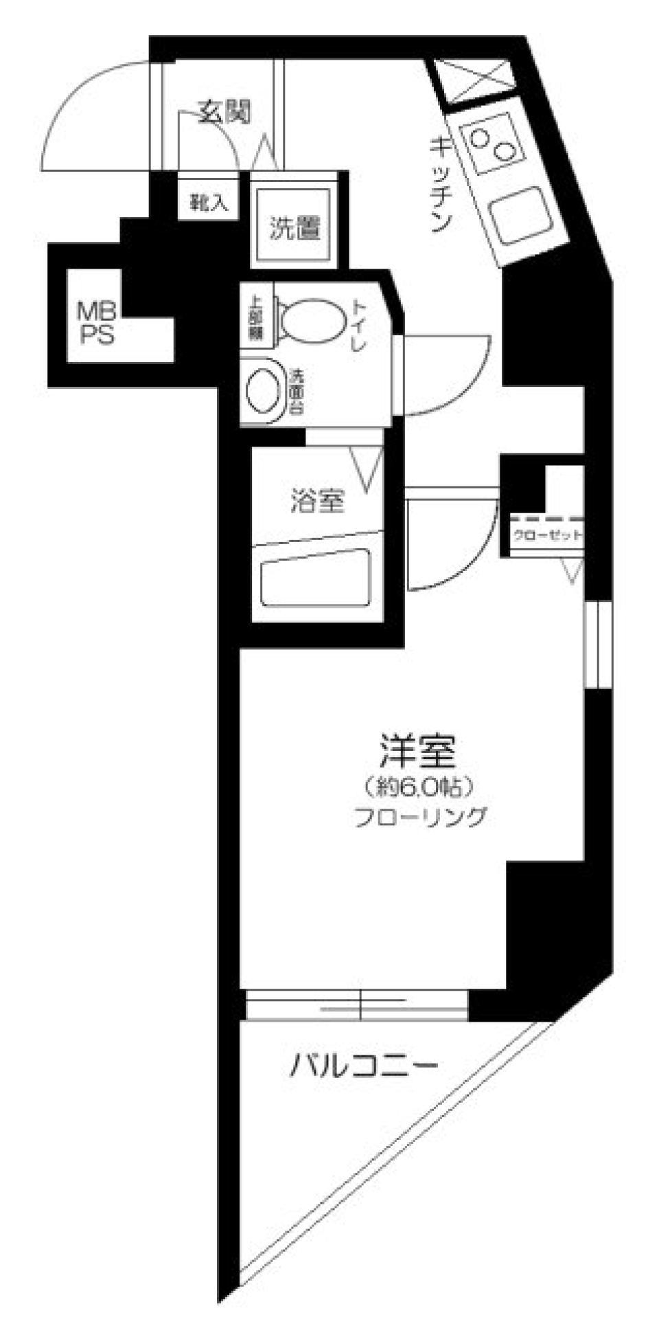 ロイヤルアメニティー西戸山　801号室の間取り図