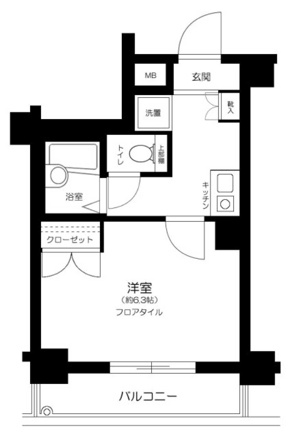 グランヴァン中野新橋　206号室の間取り図