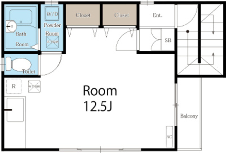 アネックス日東　201号室の間取り図