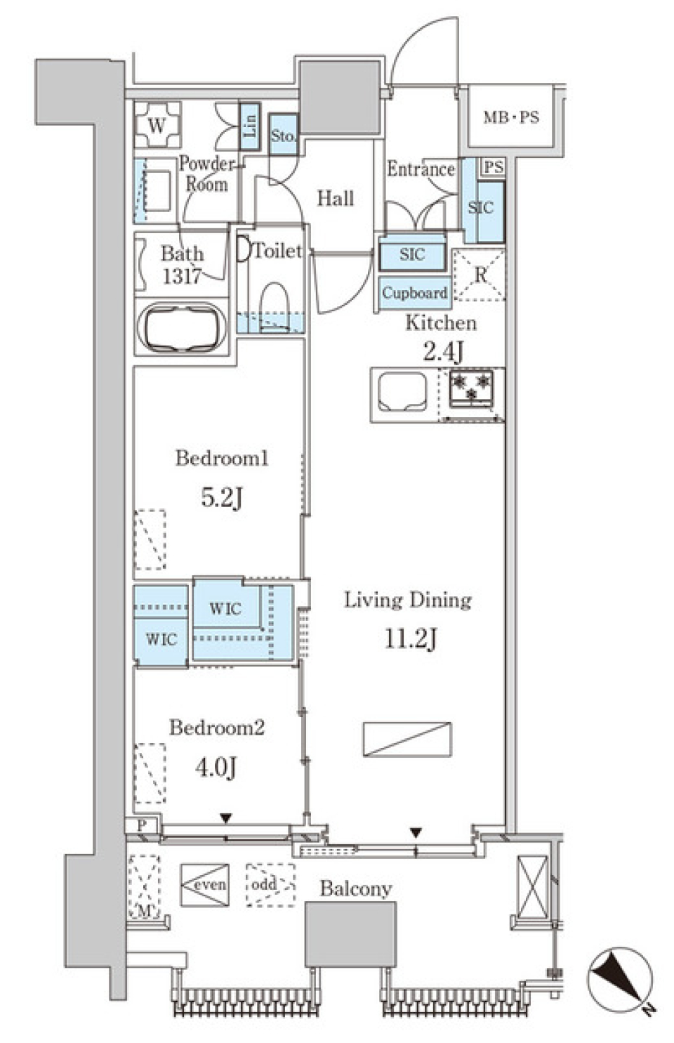 レガシス中目黒　312号室［ペット可］の間取り図
