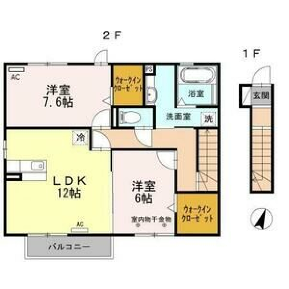 安心の設備で落ち着いた生活をの間取り図