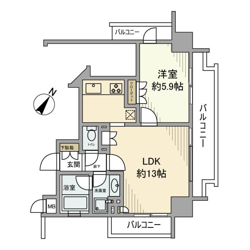 ヴィーナ・パルテール　206号室の間取り図