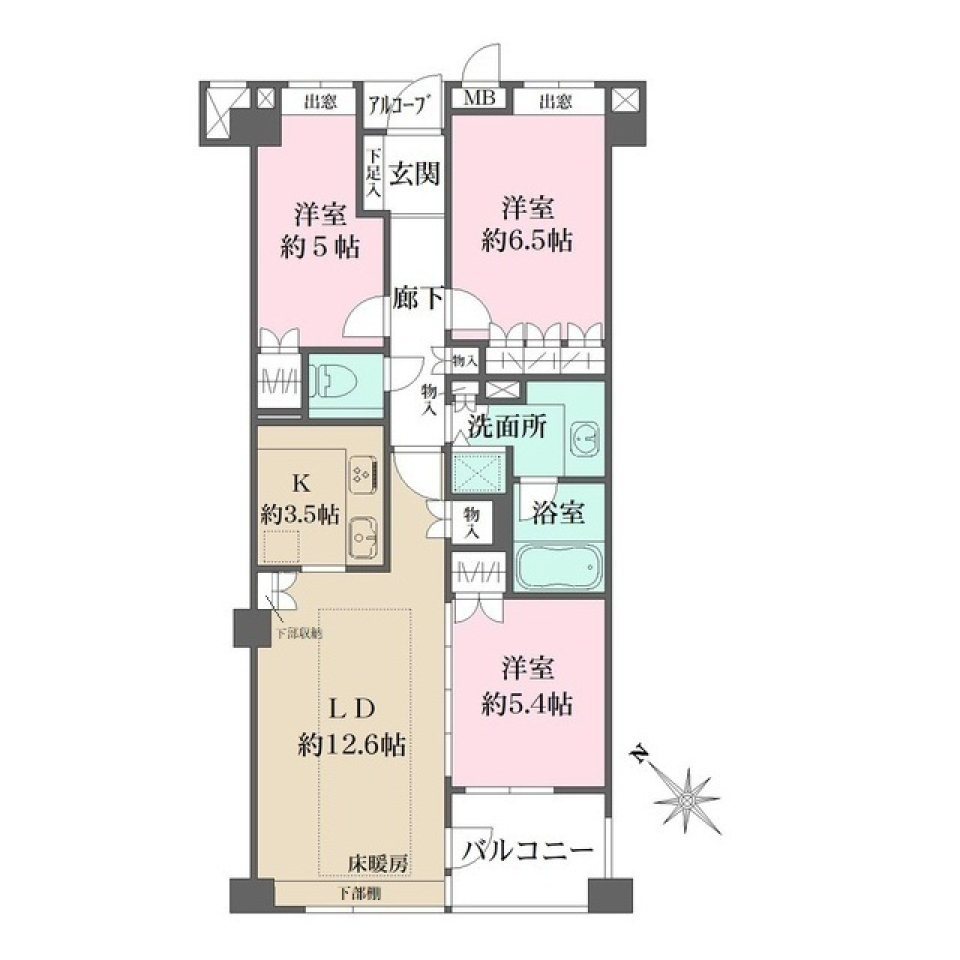 ファミールグラン恵比寿　502号室［ペット可］の間取り図