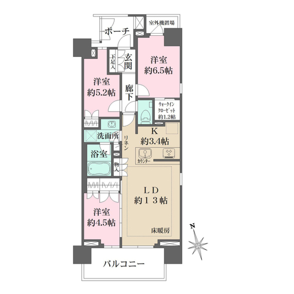 ザ・パークハウス浅草　504号室の間取り図