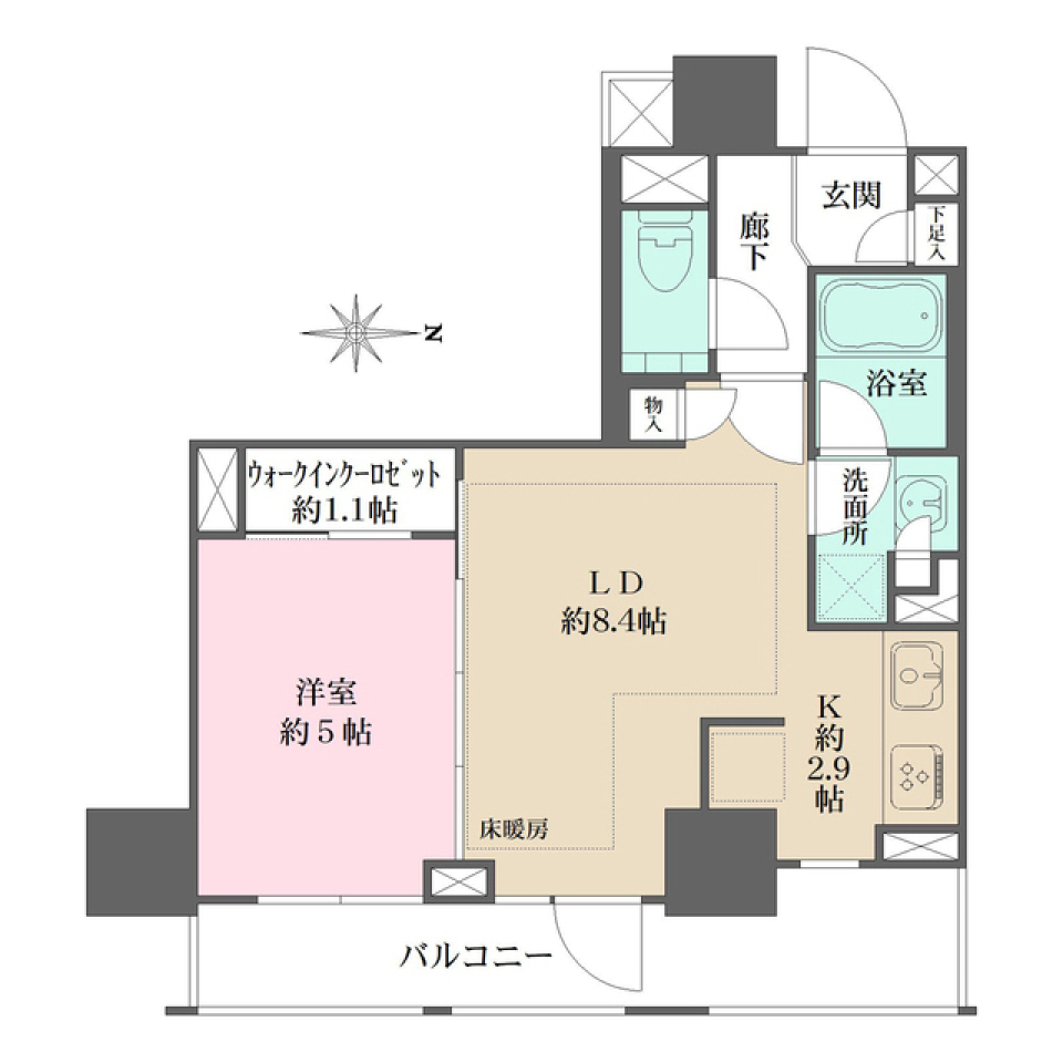 ザ・パークハウス小石川後楽園　402号室の間取り図