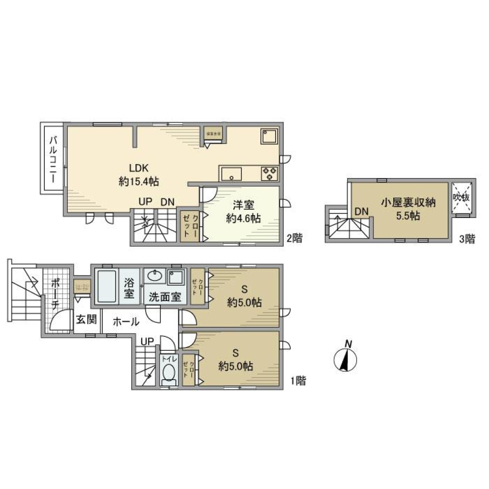 和泉戸建の間取り図