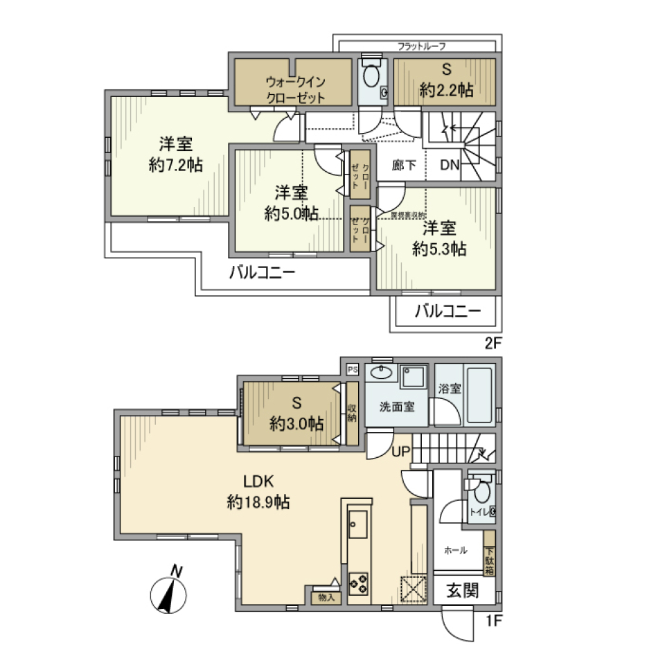 大泉学園町戸建の間取り図
