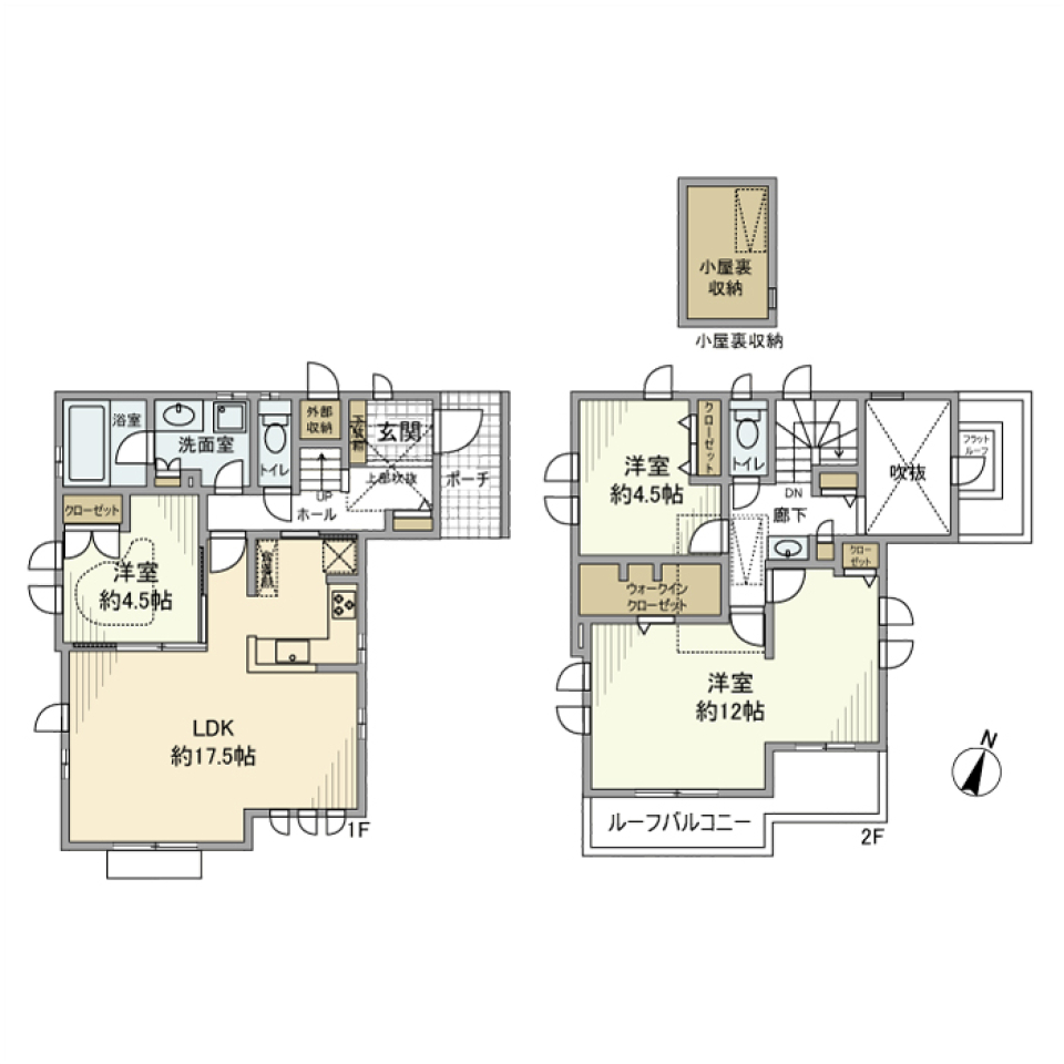 成城戸建の間取り図