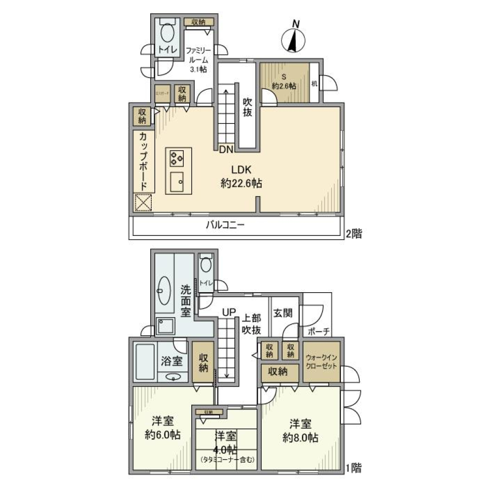 高田東戸建の間取り図