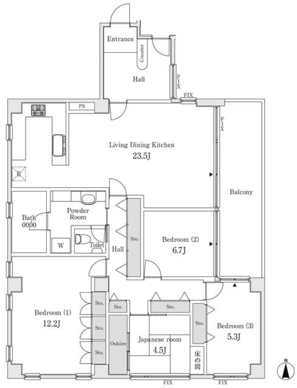 原宿ＤＵＥＴ 302号室の間取り図