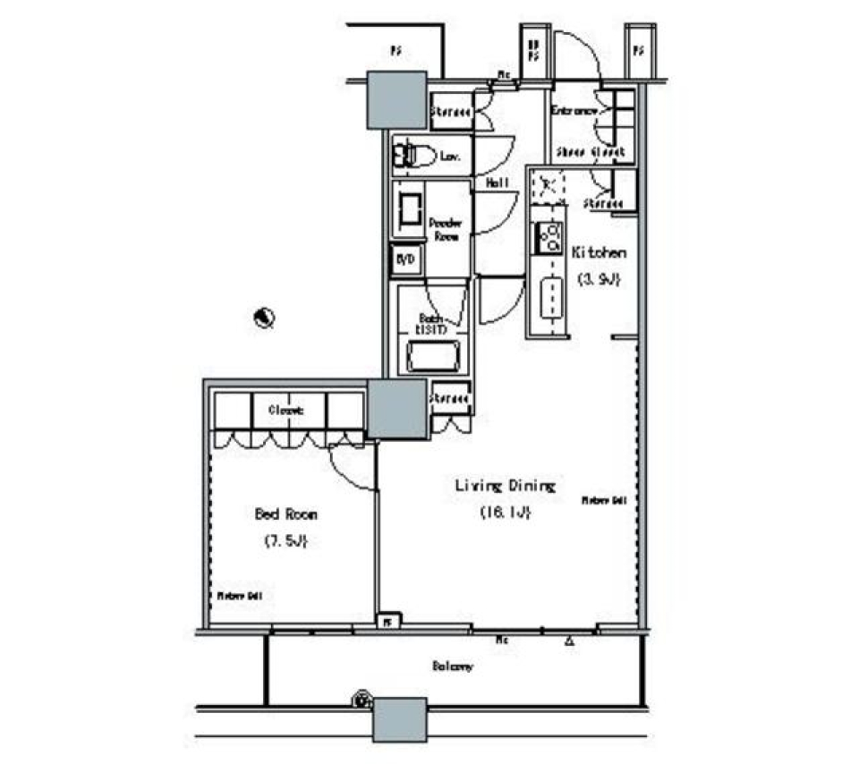 ＴＨＥ　ＴＯＫＹＯ　ＴＯＷＥＲＳ　ＭＩＤＴＯＷＥＲ［ペット可］の間取り図