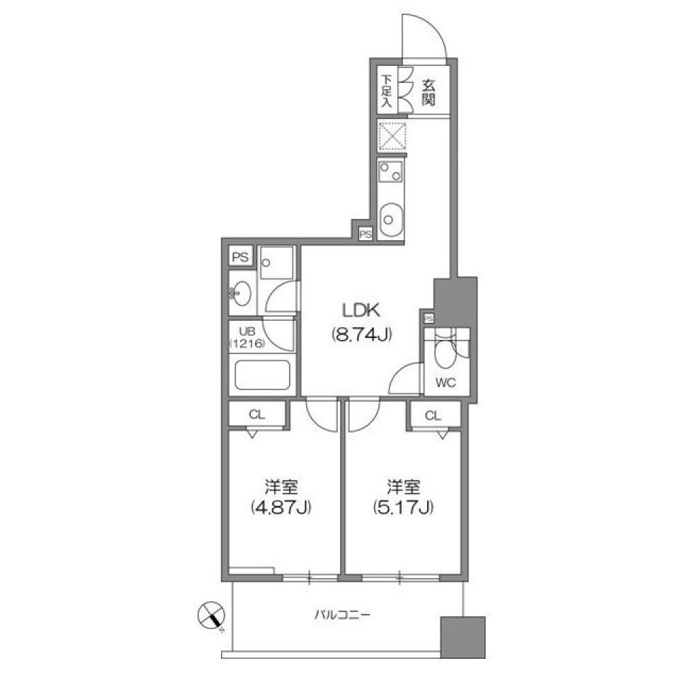 ルクレ新川レジデンス　1104号室の間取り図
