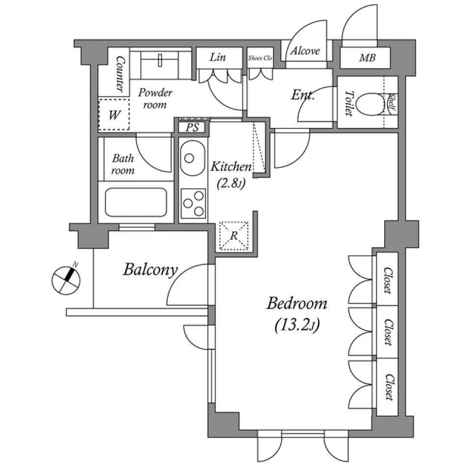 プラチナコート広尾　205号室［ペット可］の間取り図