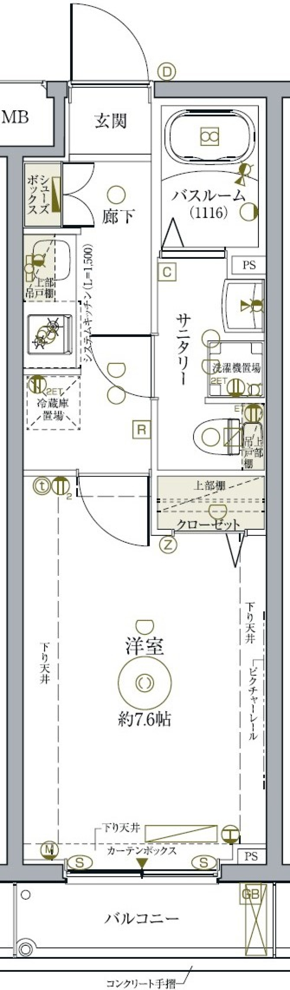 クレヴィスタ練馬武蔵関　503号室の間取り図