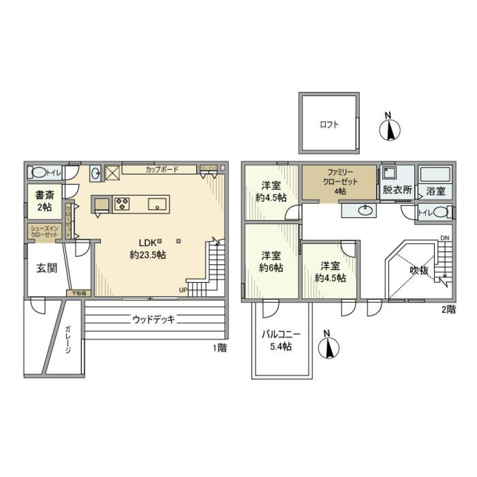 西初石戸建［ペット可］の間取り図
