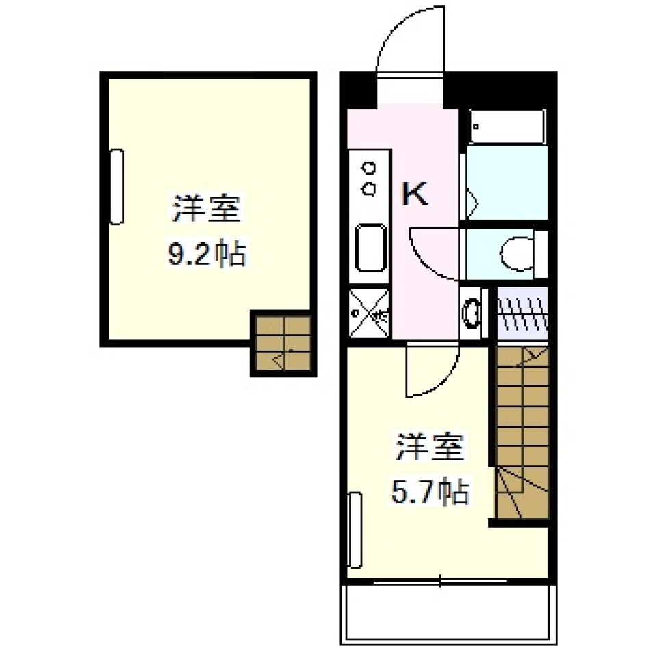シャトレ天沼　205号室［ペット可］の間取り図