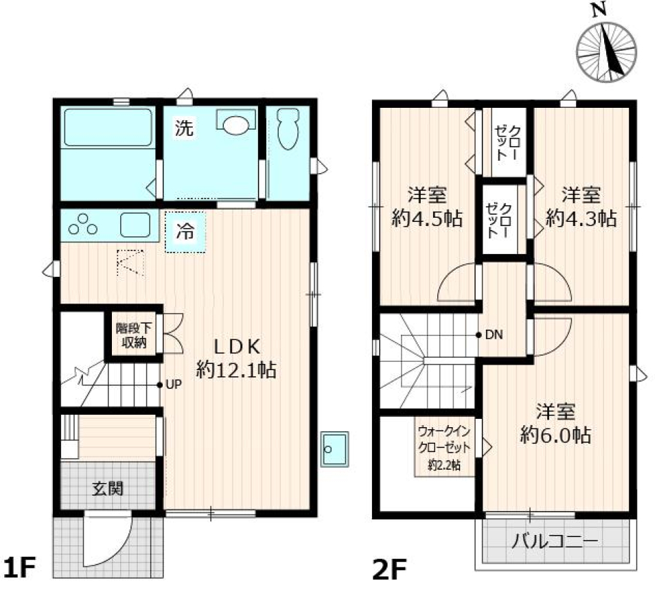 舎人戸建の間取り図