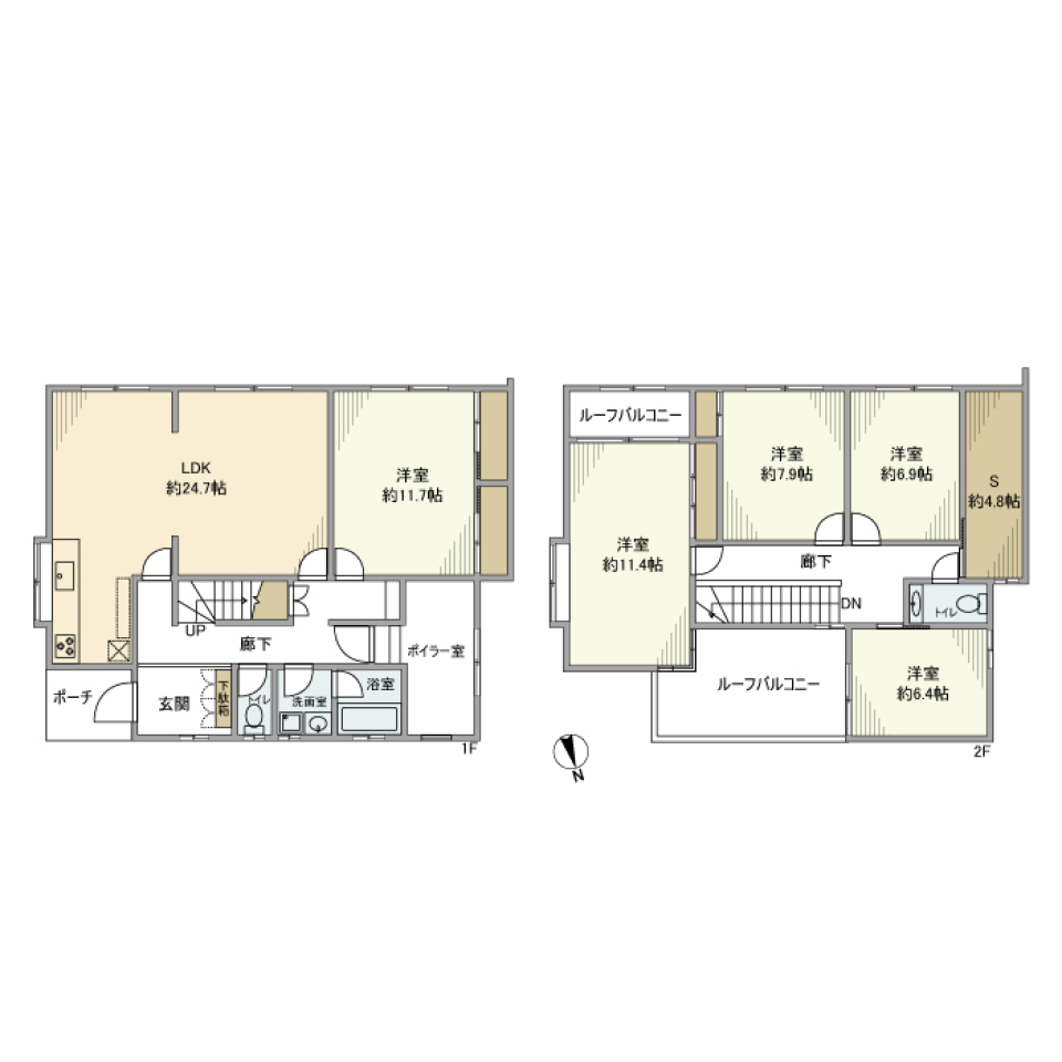高根台戸建の間取り図