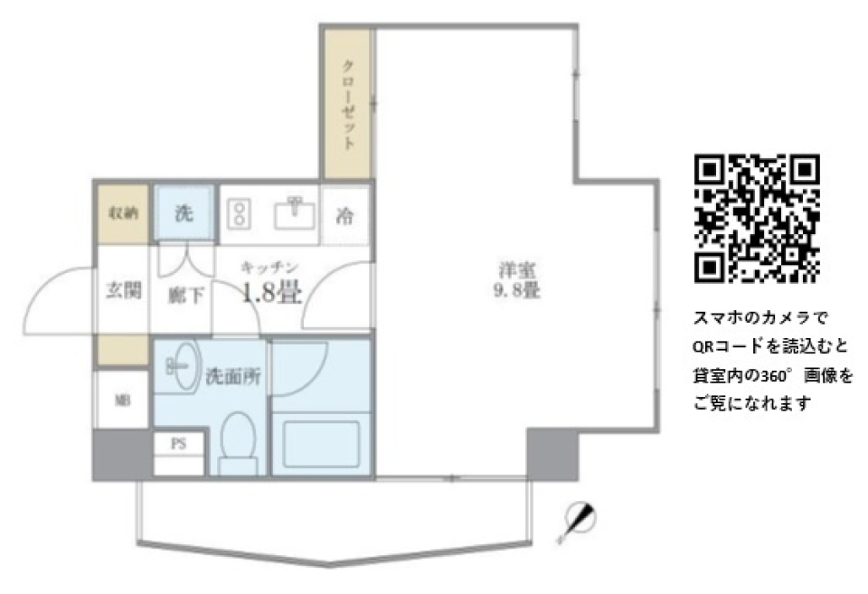 ＫＤＸレジデンス門前仲町　401号室の間取り図