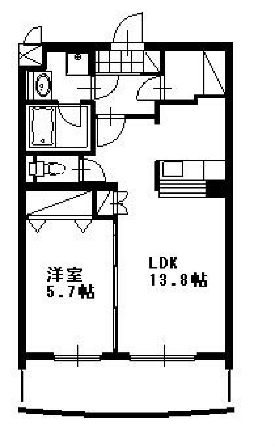 ダークブラウンをアクセントにの間取り図