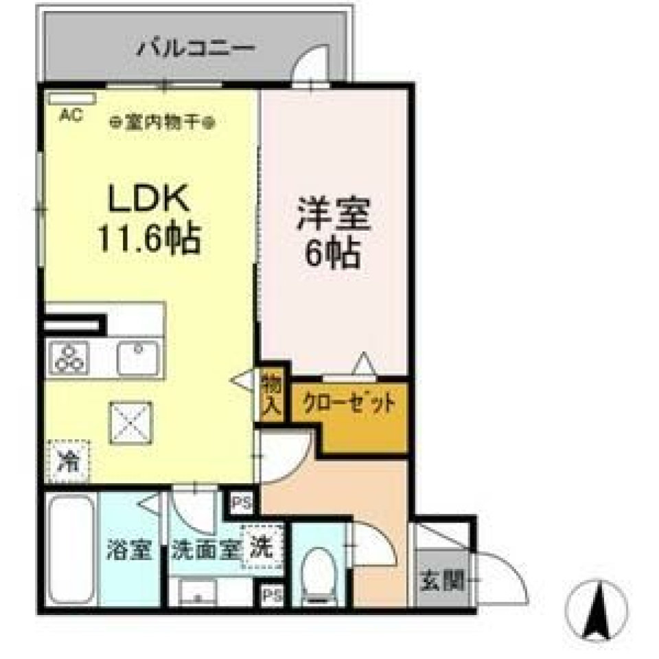 新しいペットとの空間［新築］の間取り図