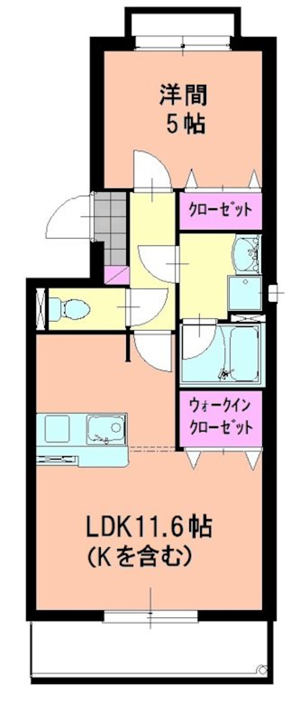シックなダークトーンをアクセントにの間取り図