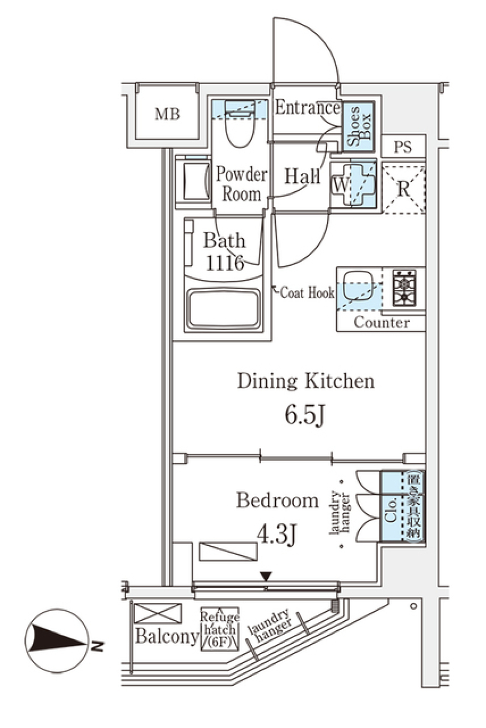 メゾン・クロイゾン　204号室の間取り図