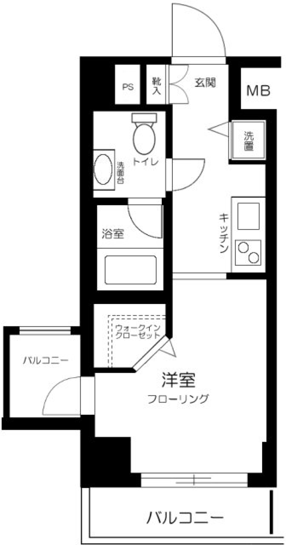 アーバンファースト神楽坂　201号室の間取り図