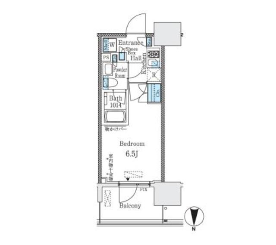パークキューブ大井町レジデンス　1112号室の間取り図